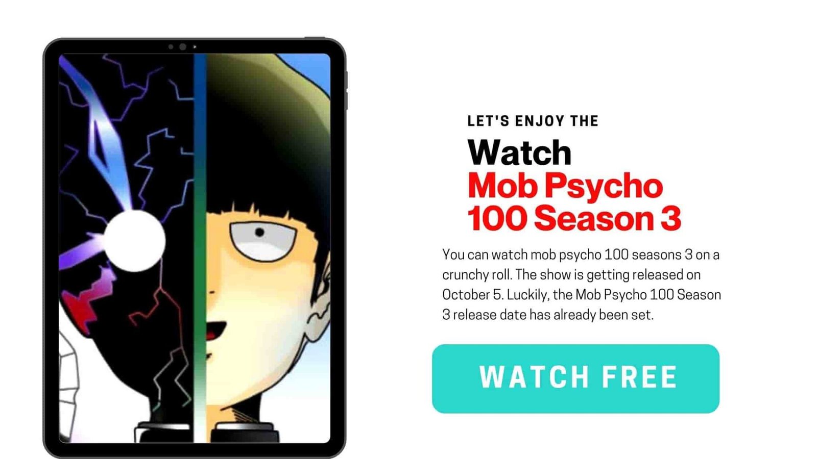 How To Watch Mob Psycho 100 Season 3 – GigaBunch
